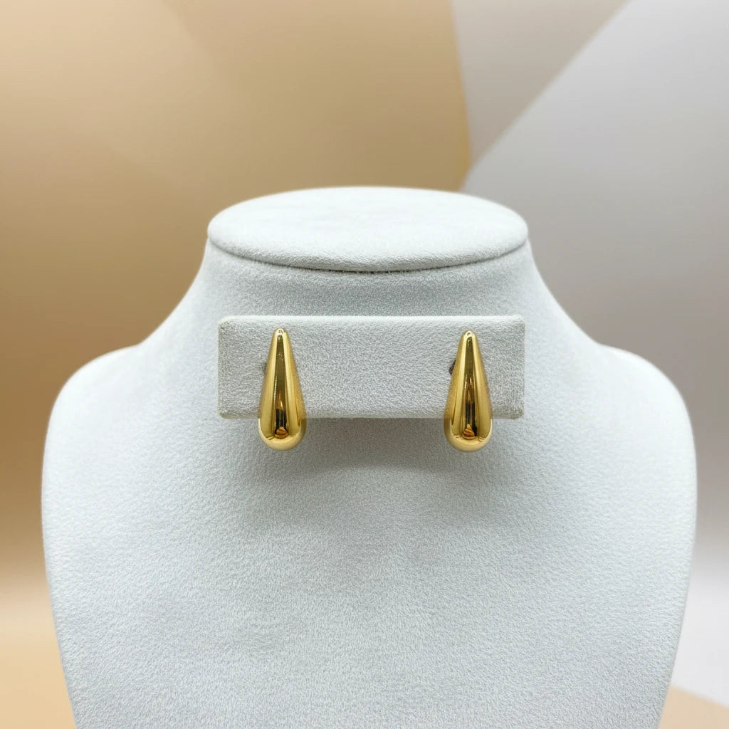 Slim Teardrop Earrings - 18K Gold Plated