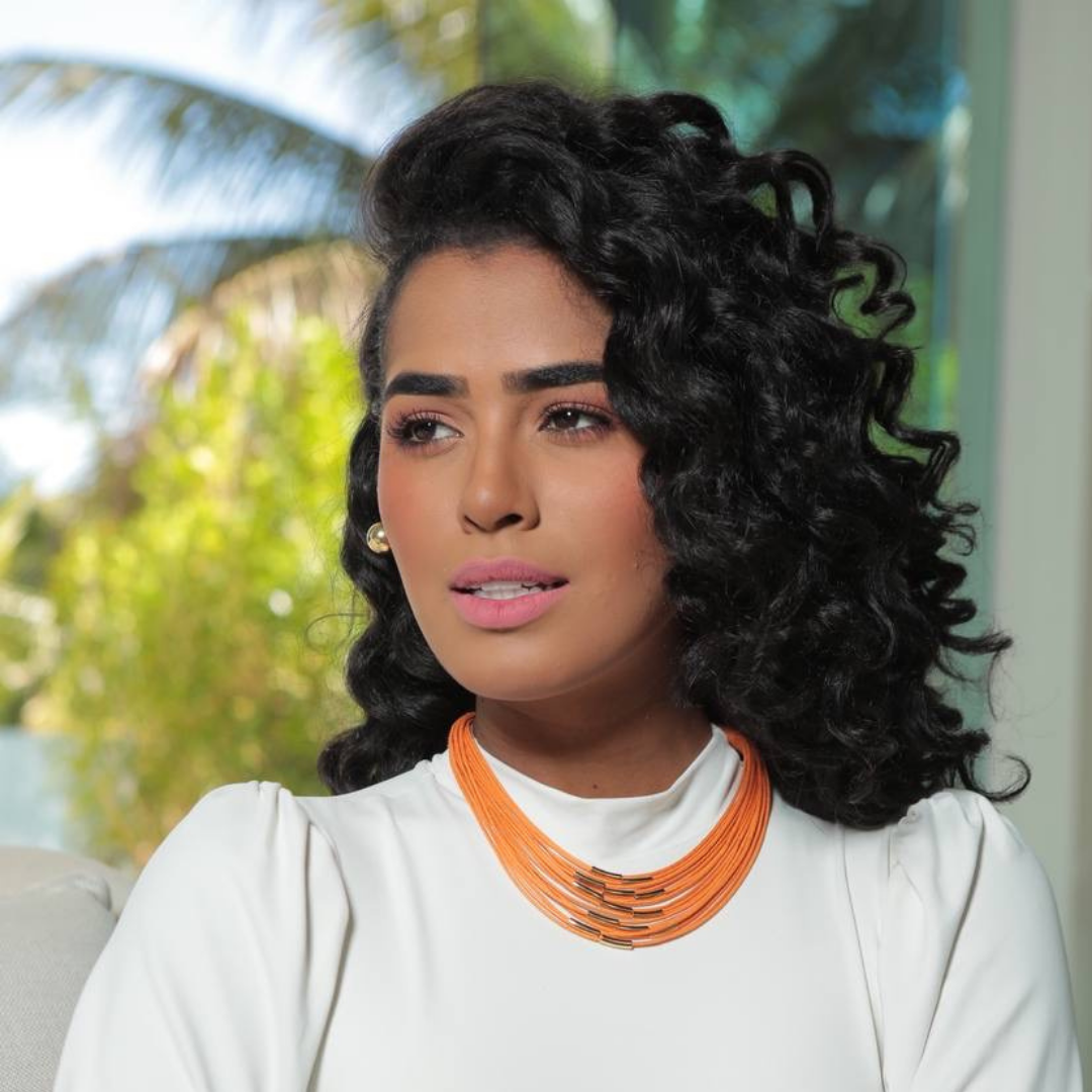 18K Gold Plated Multi Orange Wires Necklace