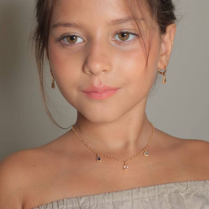 18K Gold Plated Daughter Small Drop Kids Set