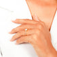 18K Gold Plated Studded Micro Zirconia Solitaire Ring