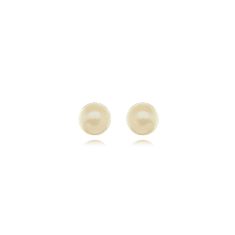 18K Gold Plated Large Stud Pearls Earrings