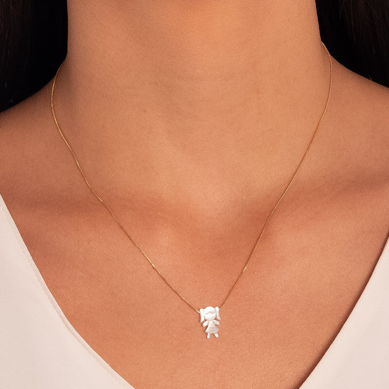 18K Gold Plated Girl Necklace