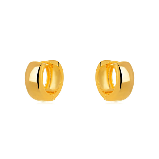18K Gold Plated Small Thick Hoops Earrings
