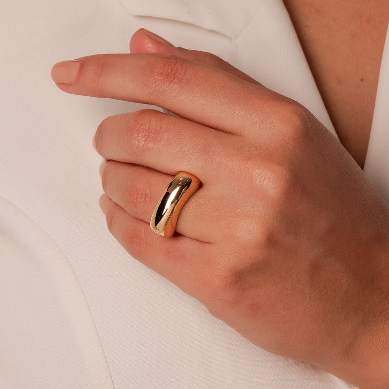 18K Gold Plated Bold Ring