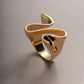 18K Gold Plated Waves Ring