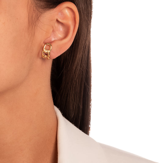 18K Gold Plated Link Earrings