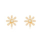18K Gold Plated Stud Resin Flowers Earrings