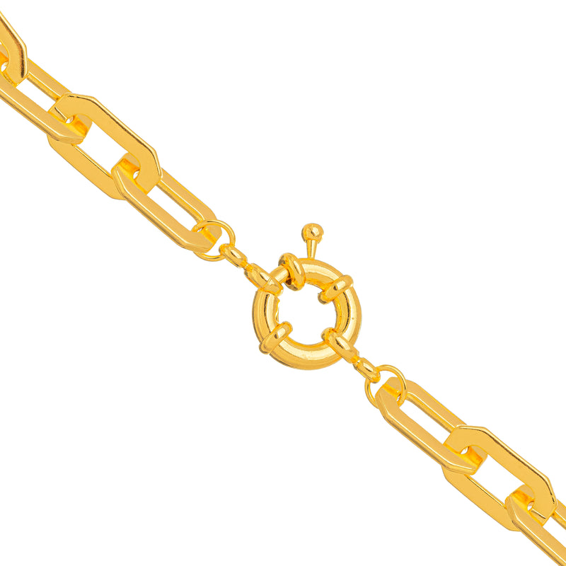 18K Gold Plated Thick Paperclip Necklace