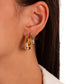 18K Gold Plated Duo Click Thick Hoops Earrings