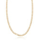 18K Gold Plated Three-Prong Zirconia 4mm Tennis Necklace