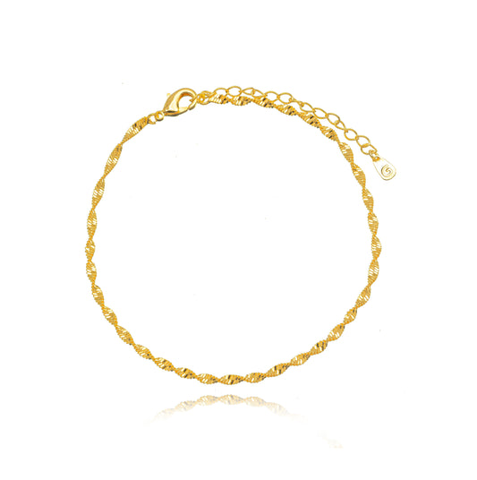 18K Gold Plated Delicate Twisted Bracelet