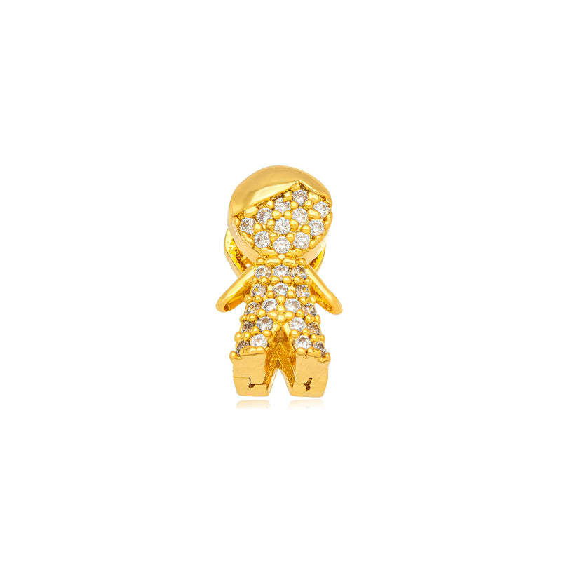 18K Gold Plated Studded Zirconia Boy Pendant