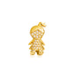 18K Gold Plated Studded Zirconia Girl Pendant