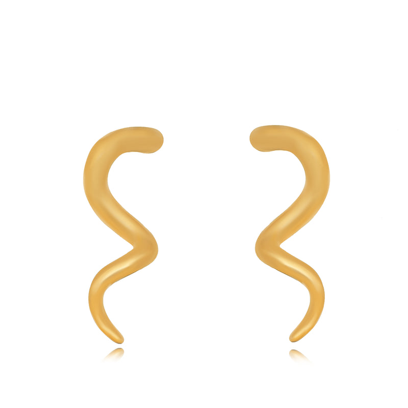 18K Gold Plated Twisted Earrings