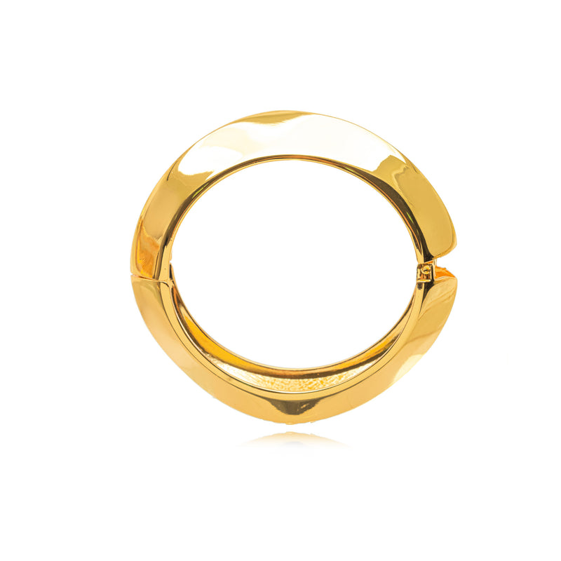 18K Gold Plated Wave Cuff Bracelet