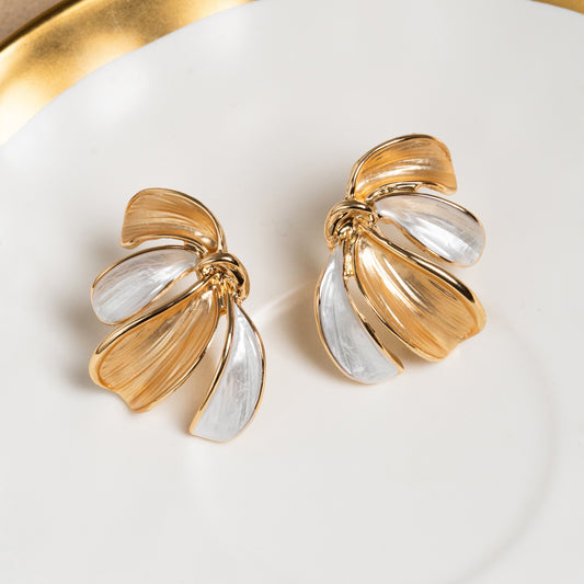 18K Gold Plated Maxi Flower Earrings