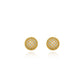 Half Moon Pavé Studs Earrings - 18K Gold Plated