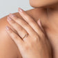 18K Gold Plated Delicate Adjustable Studded Zirconia Heart Ring