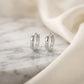 Small Hoop Click Zirconia Earrings - 925 Silver