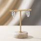 Small Hoop Click Zirconia Earrings - 925 Silver