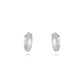 Small Hoop Click Zirconia Earrings - 925 Silver