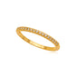 Half Eternity 2mm Zirconia - 18K Gold Plated