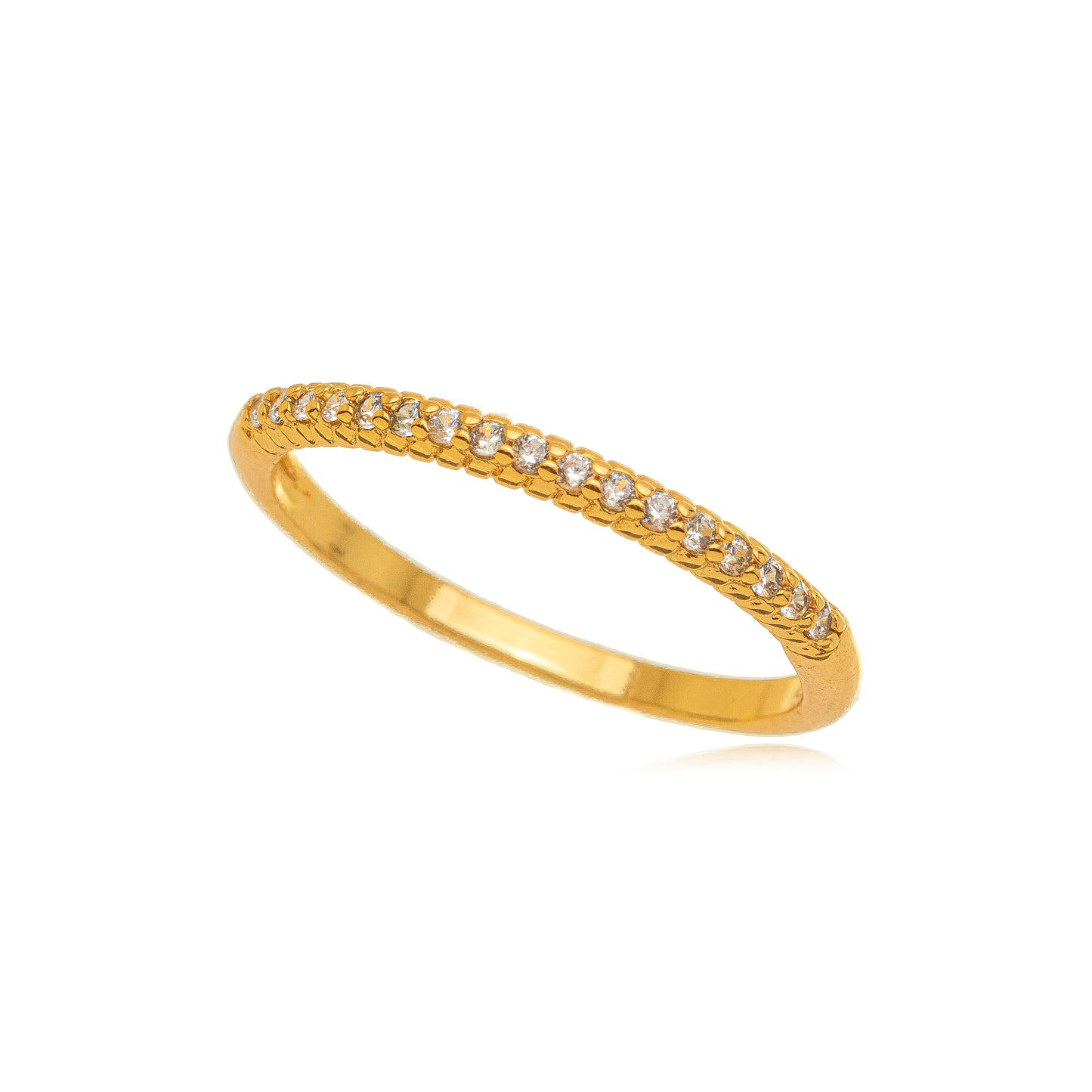Half Eternity 2mm Zirconia - 18K Gold Plated