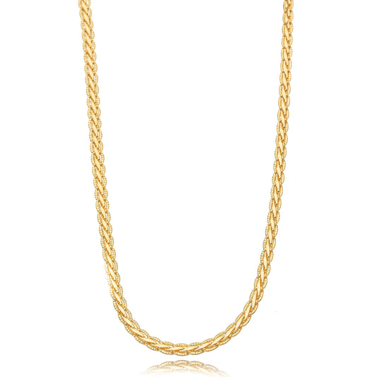 Detailed Chain 18K Gold Plated Necklace