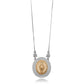 Our Lady Studded Zirconia Necklace - White Rhodium and 18k Gold Plated