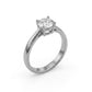 Solitaire Zirconia Ring - White Rhodium Plated