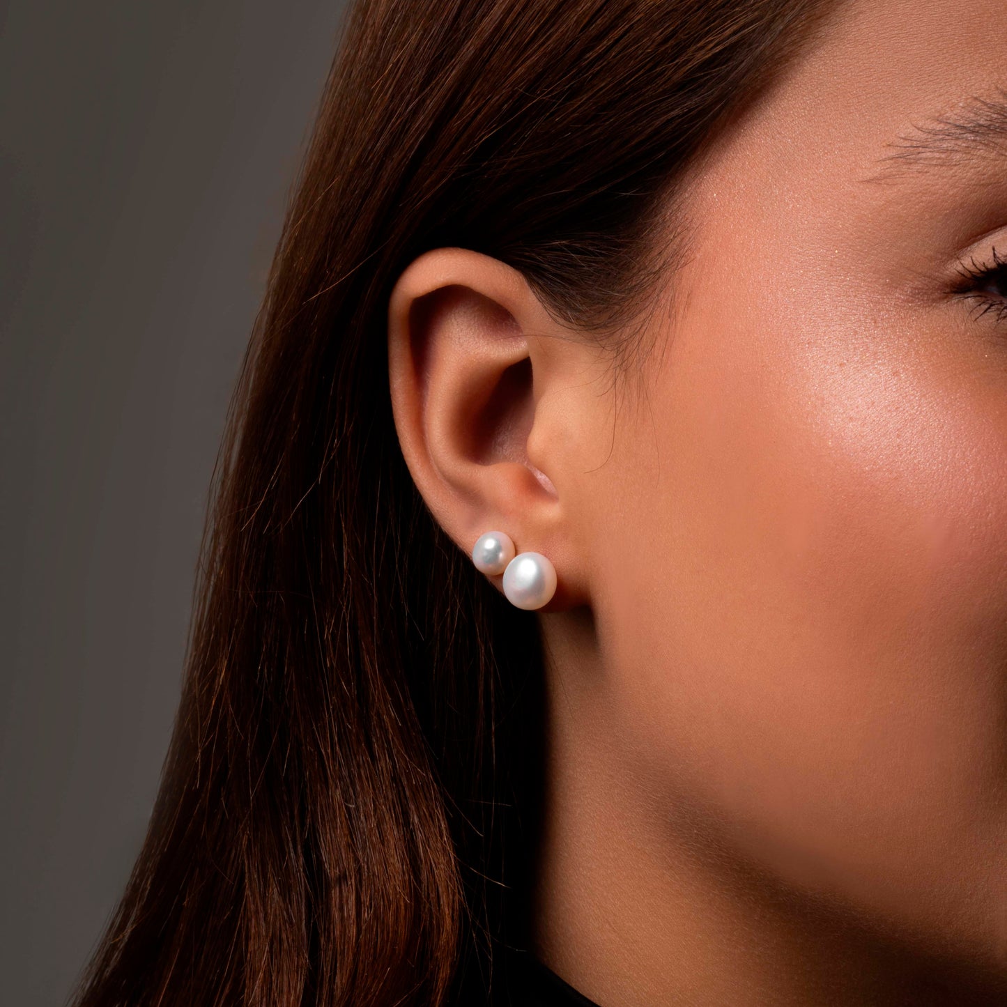 Duo Pearls Earrings - 925 Silver