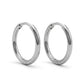 Thin Hoops 2cm Earrings - Rhodium Plated