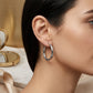 Thin Hoops 2cm Earrings - Rhodium Plated