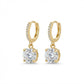 Click Hoops with Dangling Zirconia - 18K Gold Plated