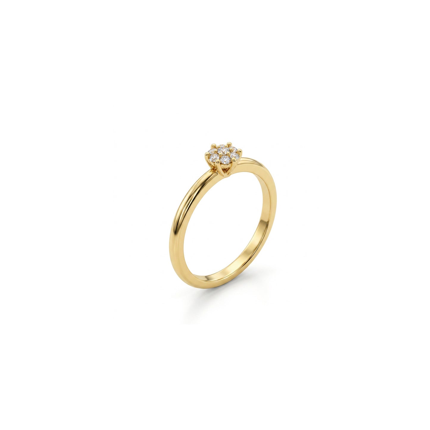 Solitaire Zirconia Ring - 18K Gold Plated