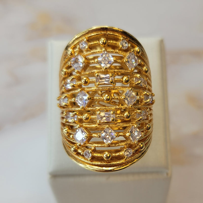 18K Gold Plated Zirconia Ring