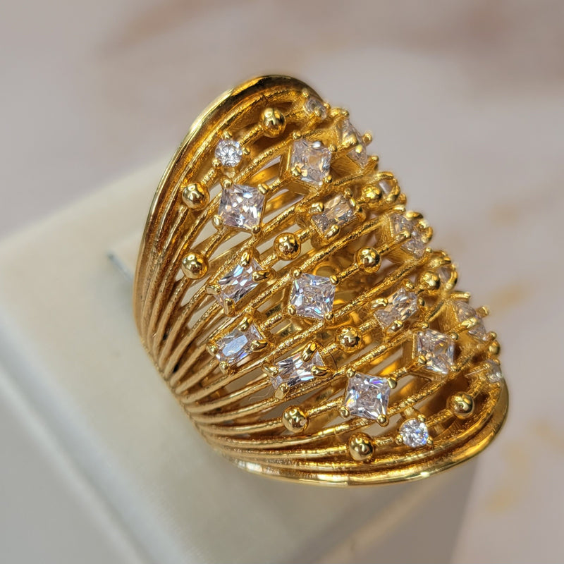 18K Gold Plated Zirconia Ring