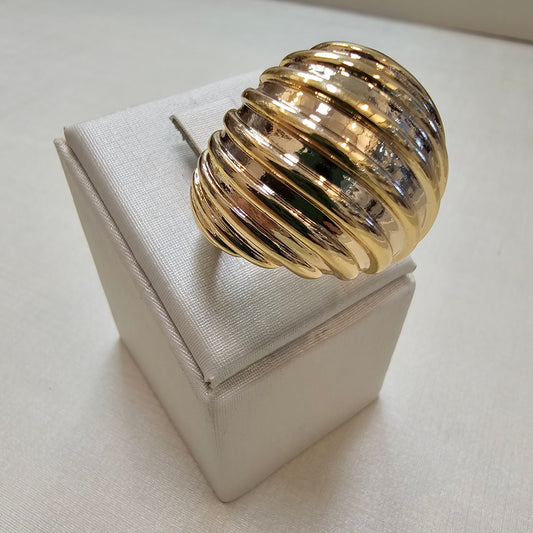 18K Gold Plated Bold Detailed Ring