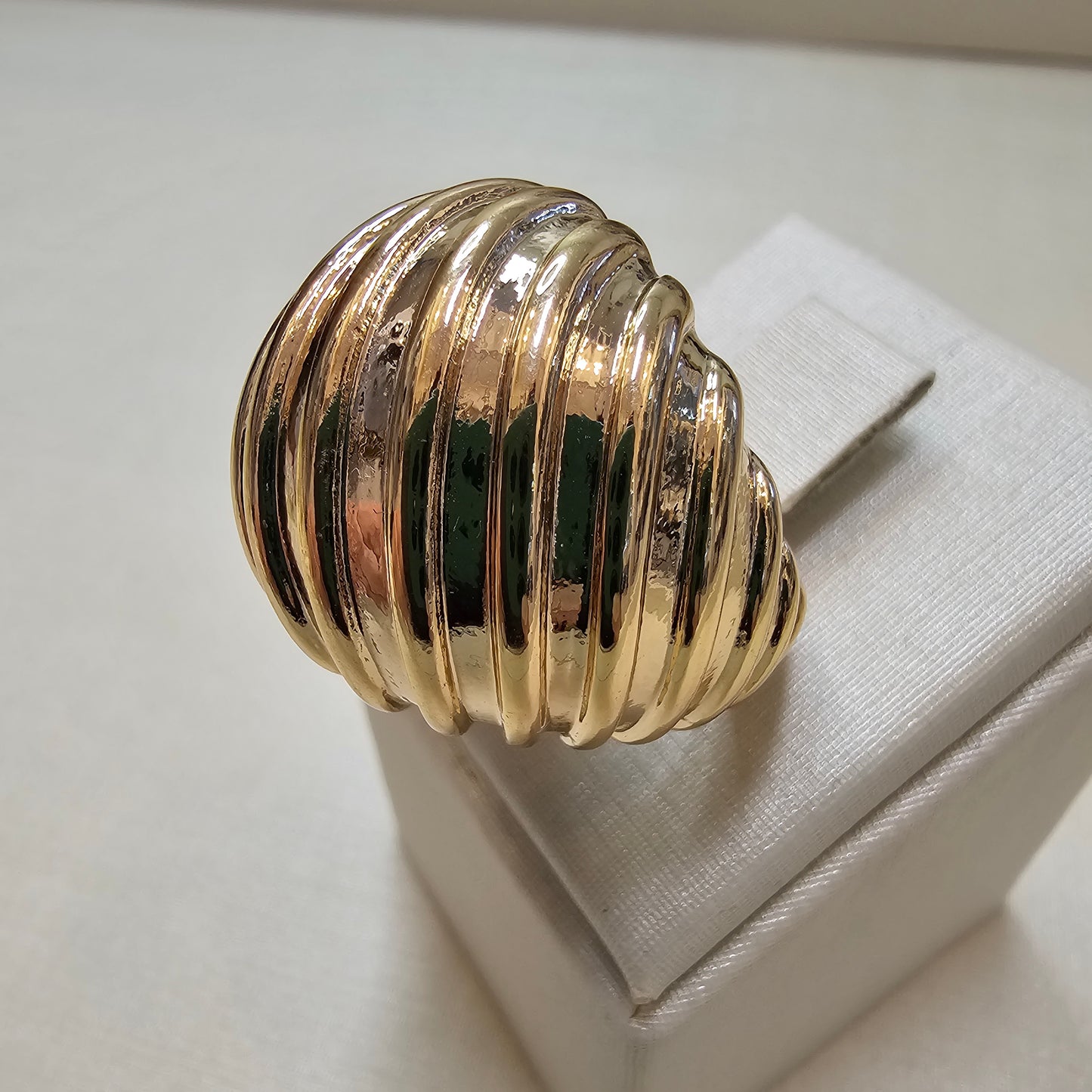 18K Gold Plated Bold Detailed Ring