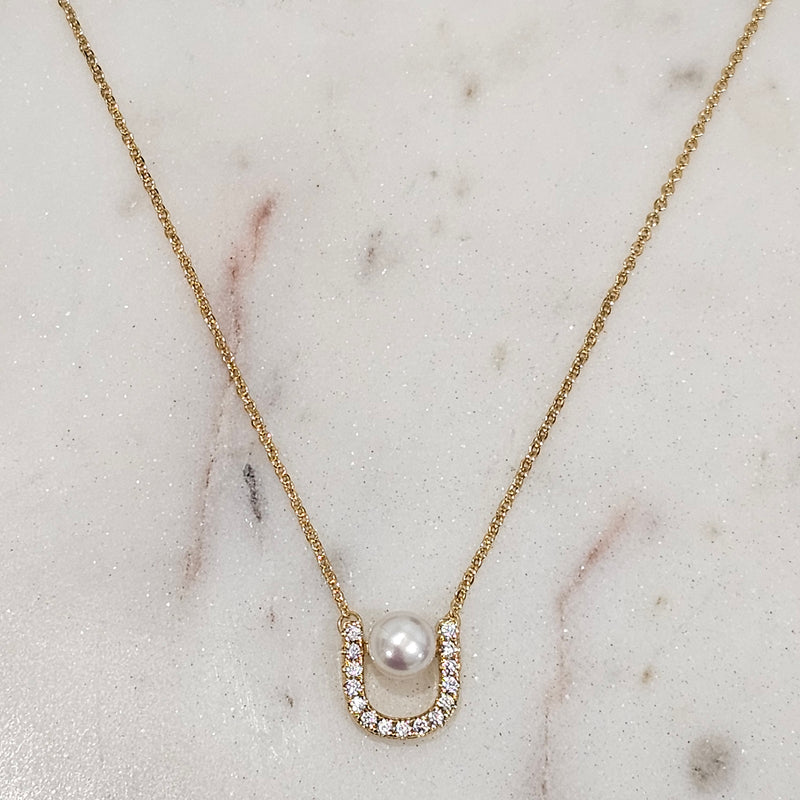 18K Gold Plated Delicate Pearl Necklace