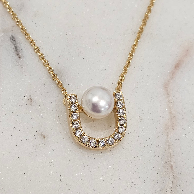 18K Gold Plated Delicate Pearl Necklace