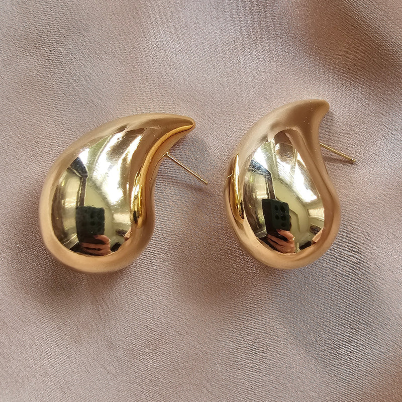 18K Gold Plated Maxi Bold Teardrop Earrings