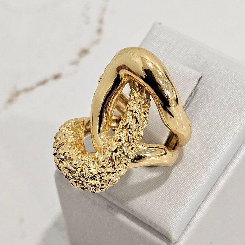 18K Gold Plated Matte Ring