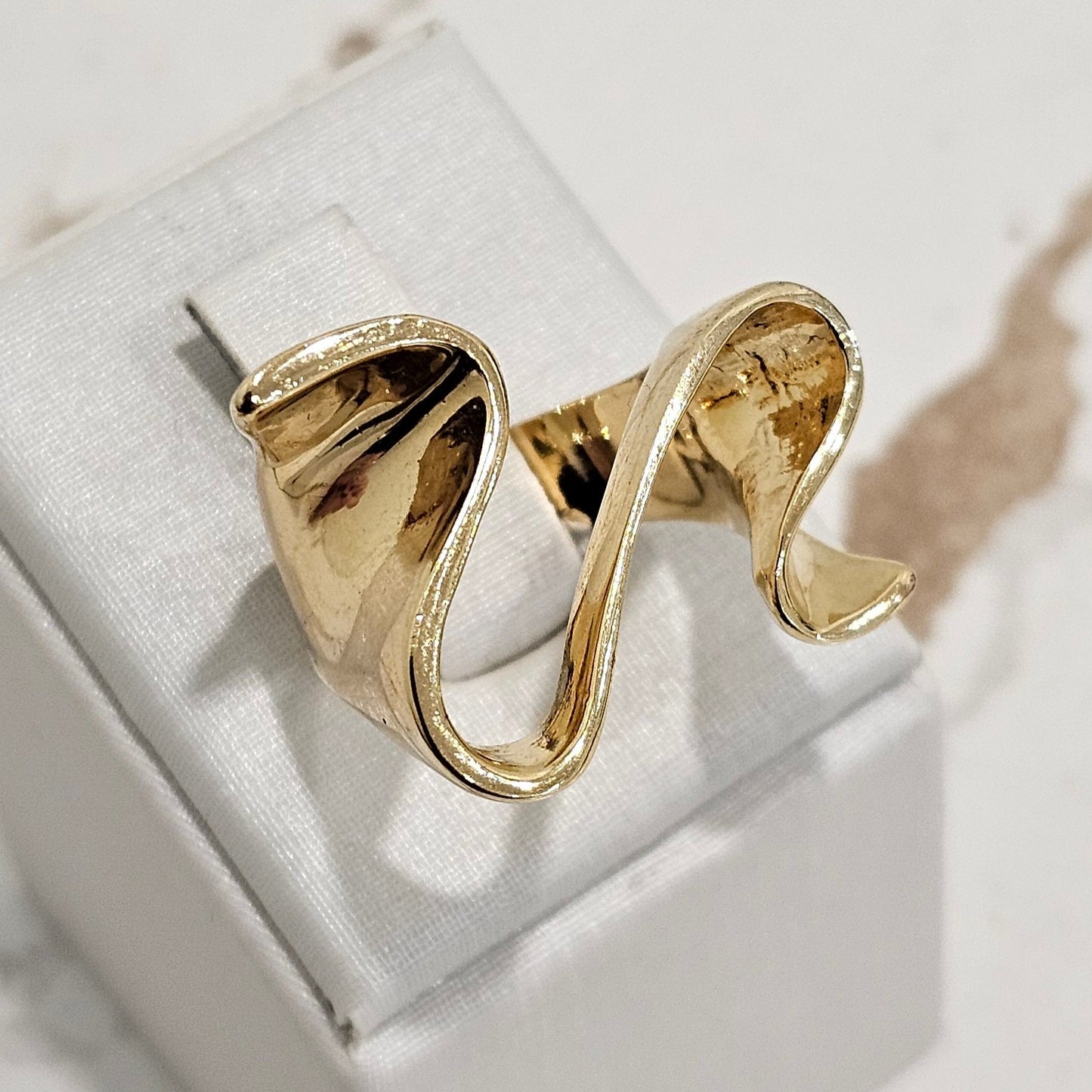 18K Gold Plated Waves Ring
