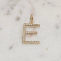 18K Gold Plated Personalized Letter Studded Zirconia Pendant