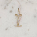 18K Gold Plated Personalized Letter Studded Zirconia Pendant