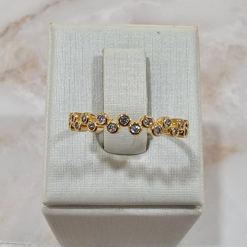 18K Gold Plated Zirconia Delicate Ring