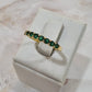 18K Gold Plated Emerald Delicate Ring