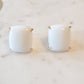18K Gold Plated Square White Onyx Earrings