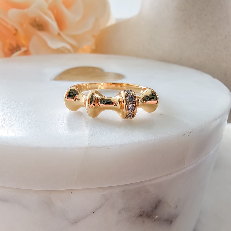 18K Gold Plated Bamboo Ring